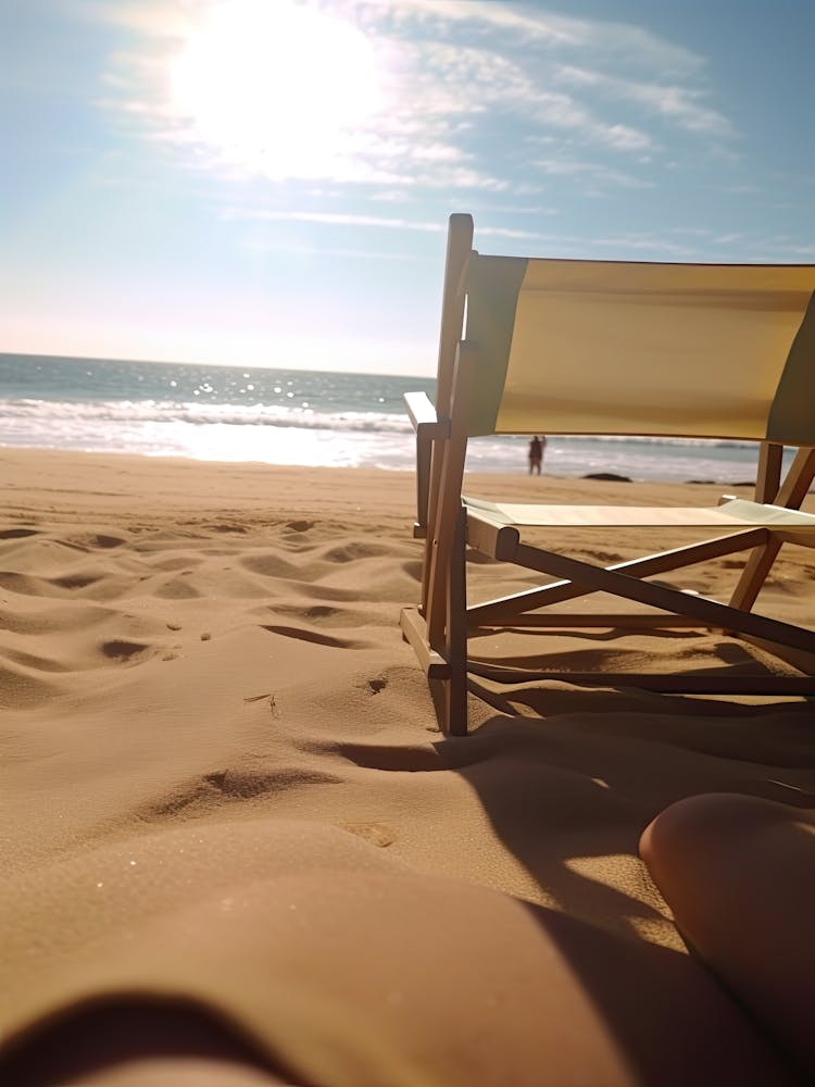 Strandblick Von Sonnenliege Fotografie