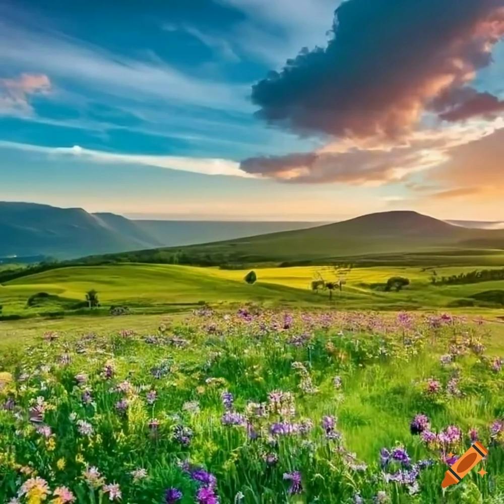 Sunset In The Countryside