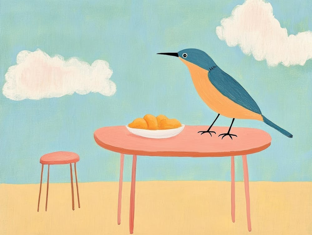 Bird On A Table