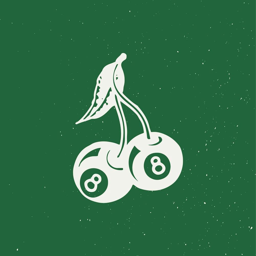8 Ball Cherry Green Square