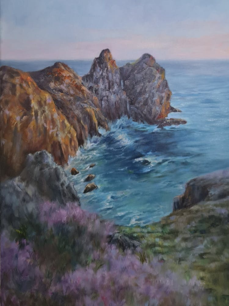 Quiet evening by the rocks