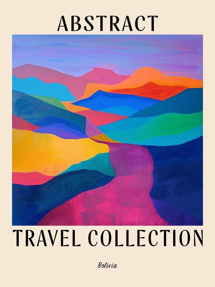 Abstract Travel Collection Poster Bolivia 7