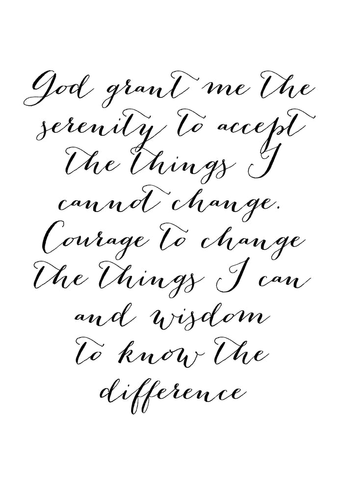 The Serenity Prayer Script