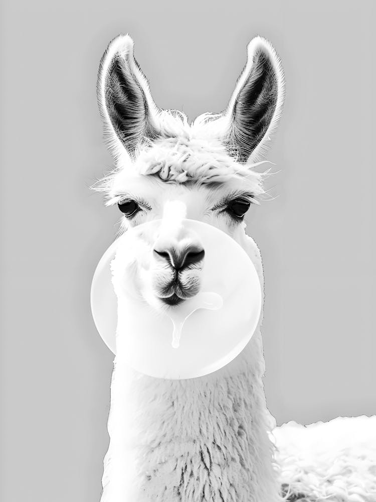 Llama Blowing Bubbles