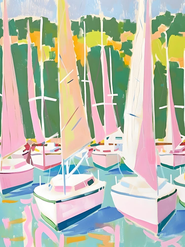 Pink Sailboats