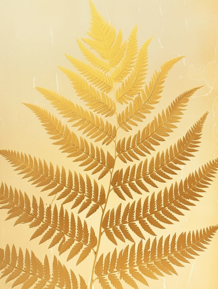 Pattern Poster Golden Leather Fern 4