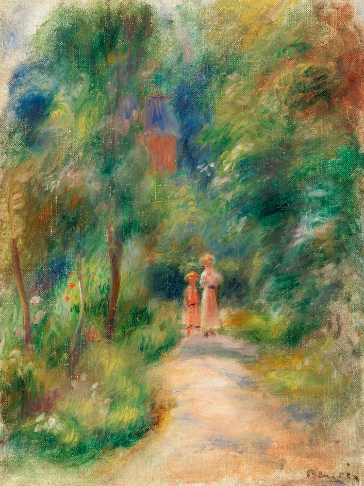 Two Figures On A Path (1906), Pierre Auguste Renoir