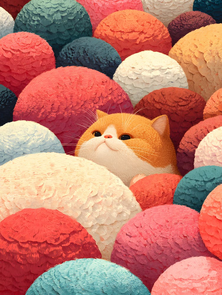Cat In A Ball 1