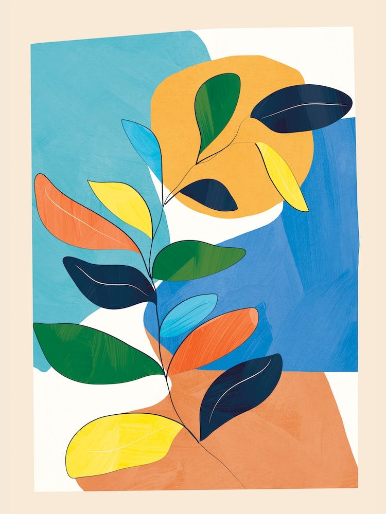 Minimal Abstract Art Plant 1
