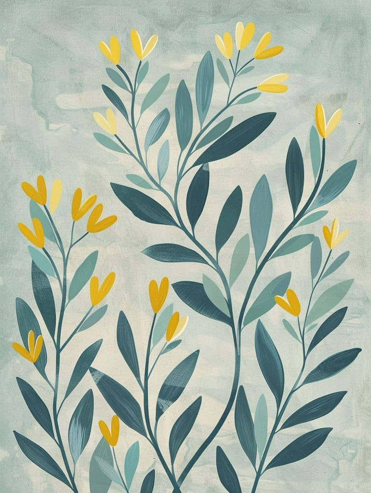 Yew Tree Flat Illustration 4