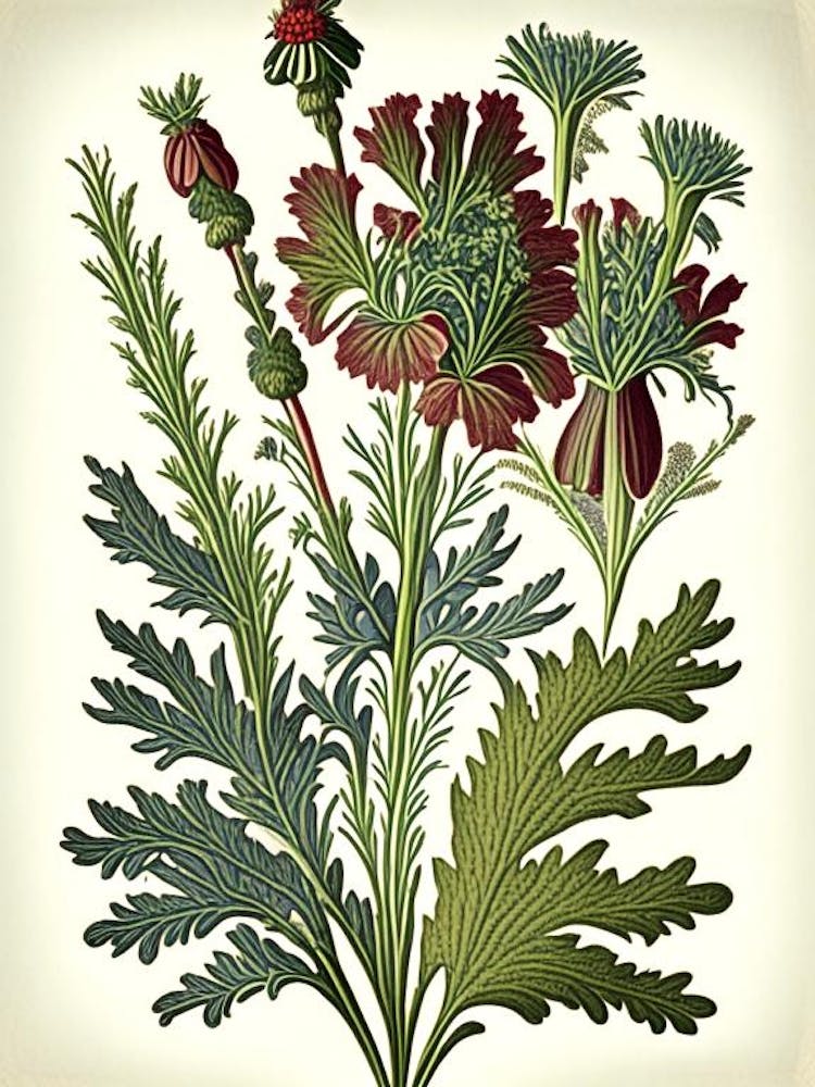 Costmary Herb Vintage Botanical