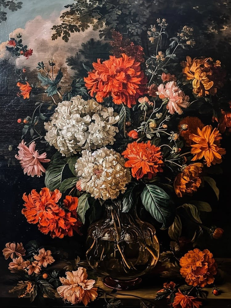Baroque Floral Still Life Celosia 2
