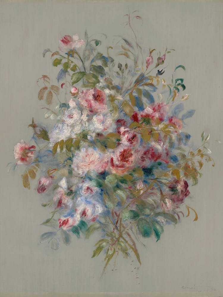 Bouquet Of Roses (1879), Pierre Auguste Renoir