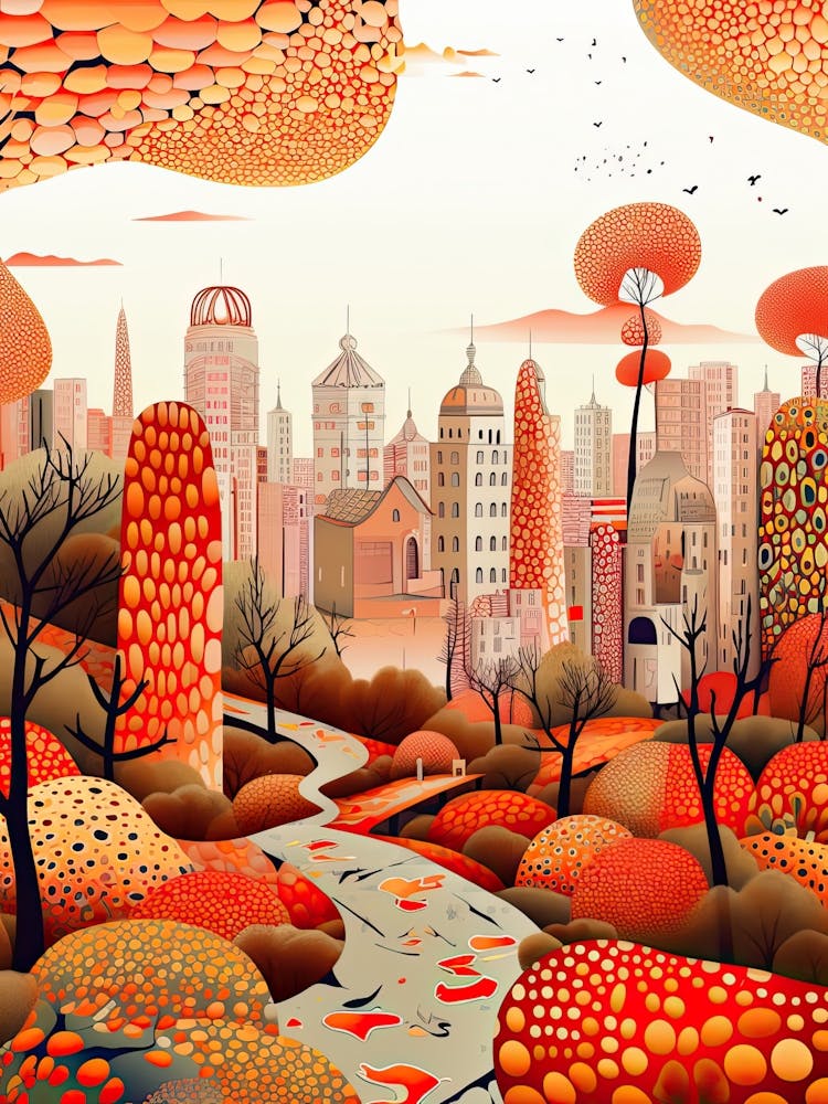 Barcelona, Illustration In The Style Of Pop Art 1