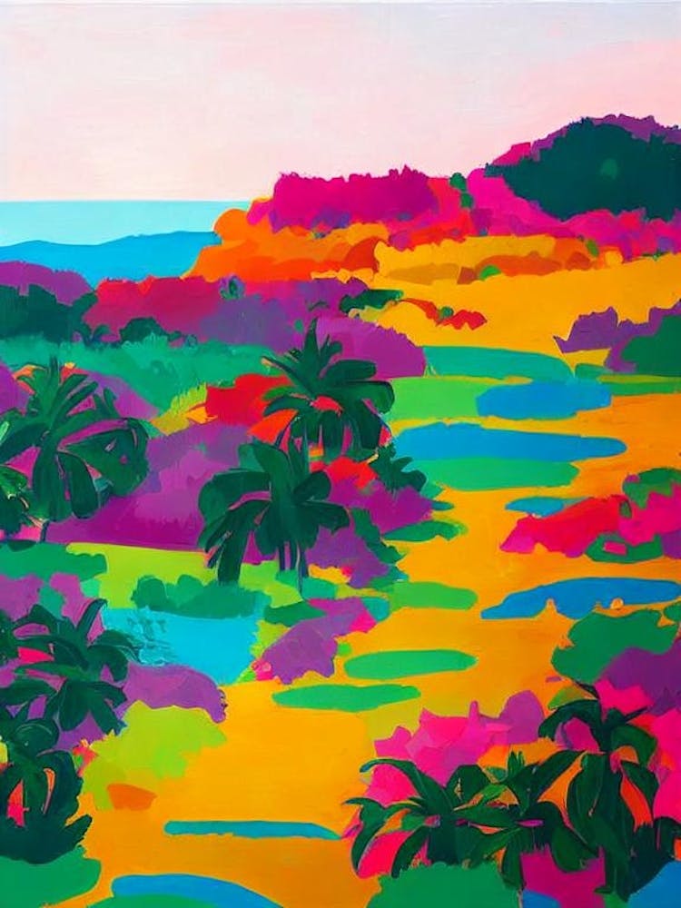 Tulum National Park Mexico Abstract Colourful