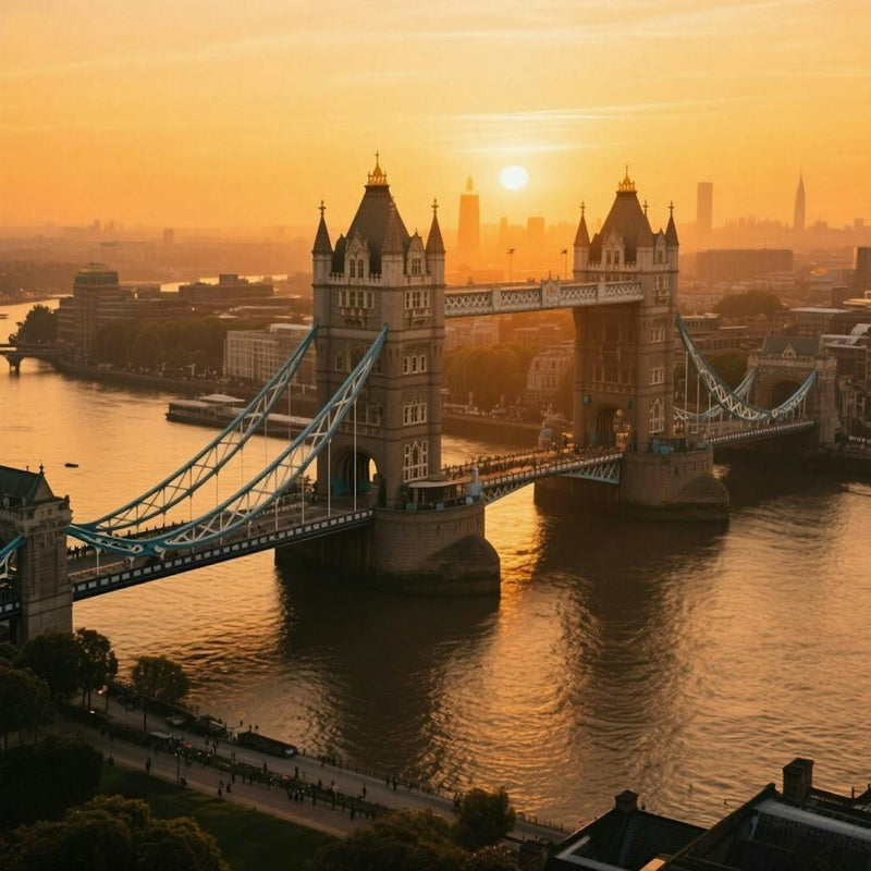Sunrise Over Tower Bridge In London