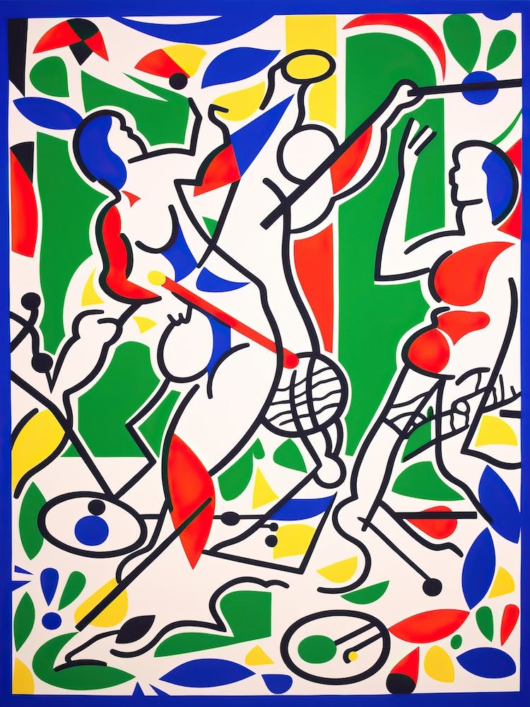Tennis In The Style Of Matisse 2