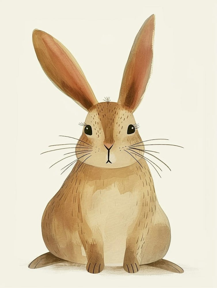 Californian Rabbit Kids Illustration 4