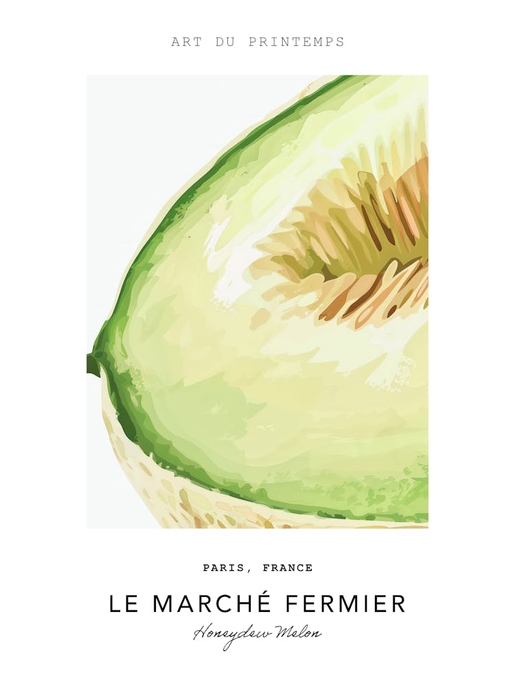 Honeydew Melon Le Marche Fermier Poster 1