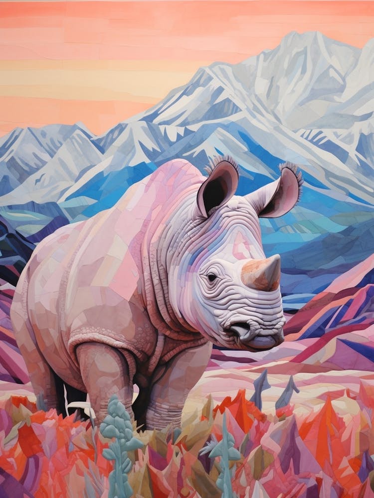 Icy Patchwork Rhino