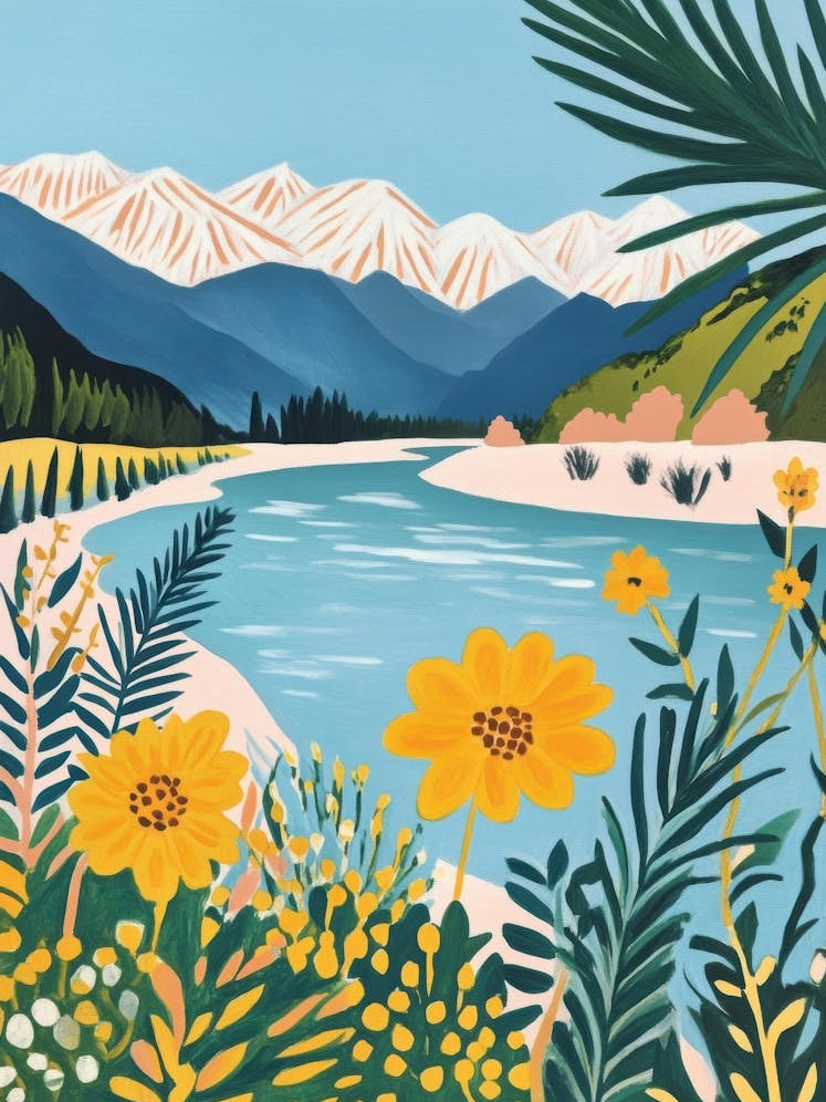 Yellow Flowers By The River