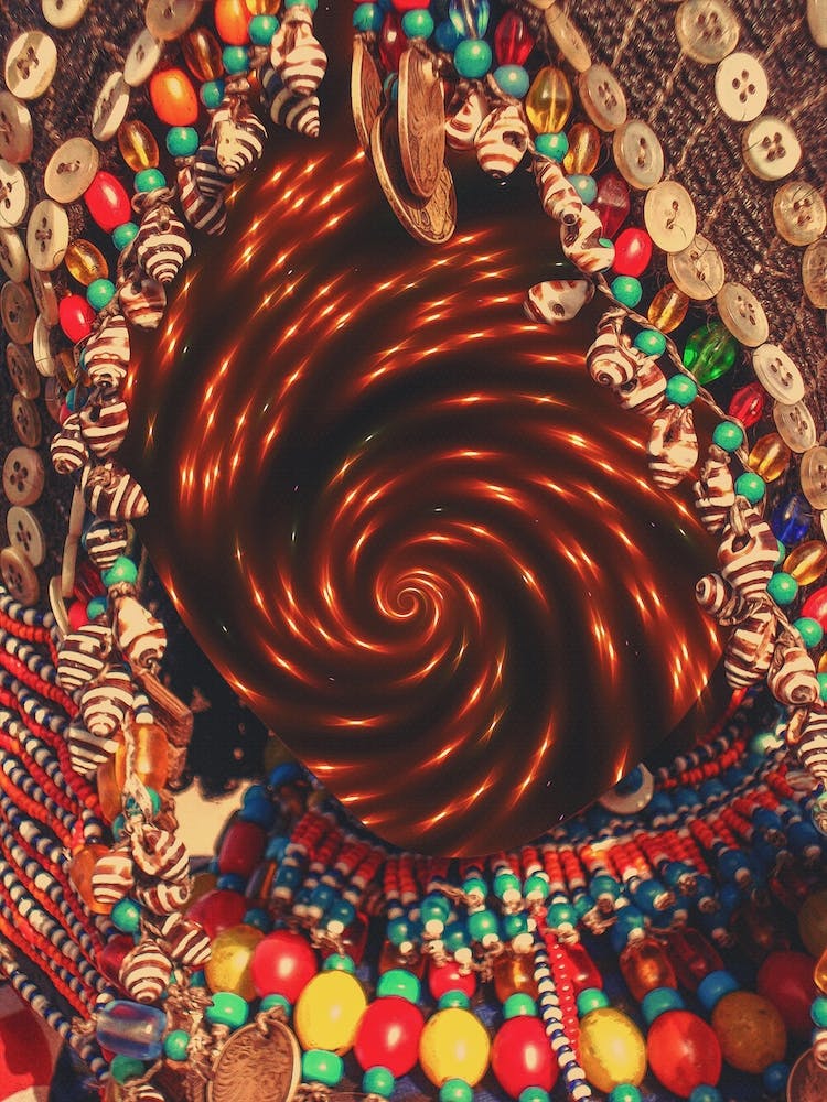 African Afrofuture Surreal Face