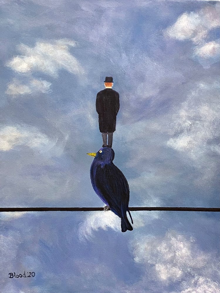 Man On A Bird On A Wire