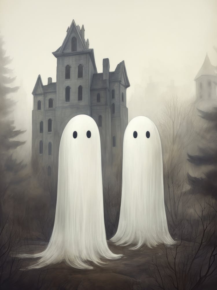Peinture de fantômes effrayants
