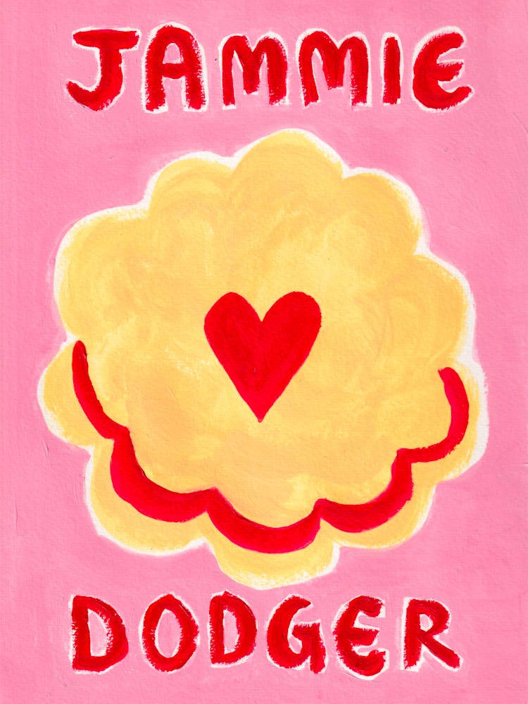 Jammie Dodger Biscuit Original Painting Food Art Poster
