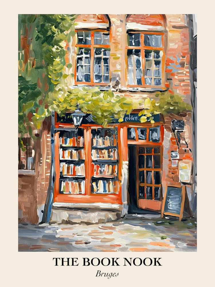 Bruges Book Nook Bookshop 1 Poster