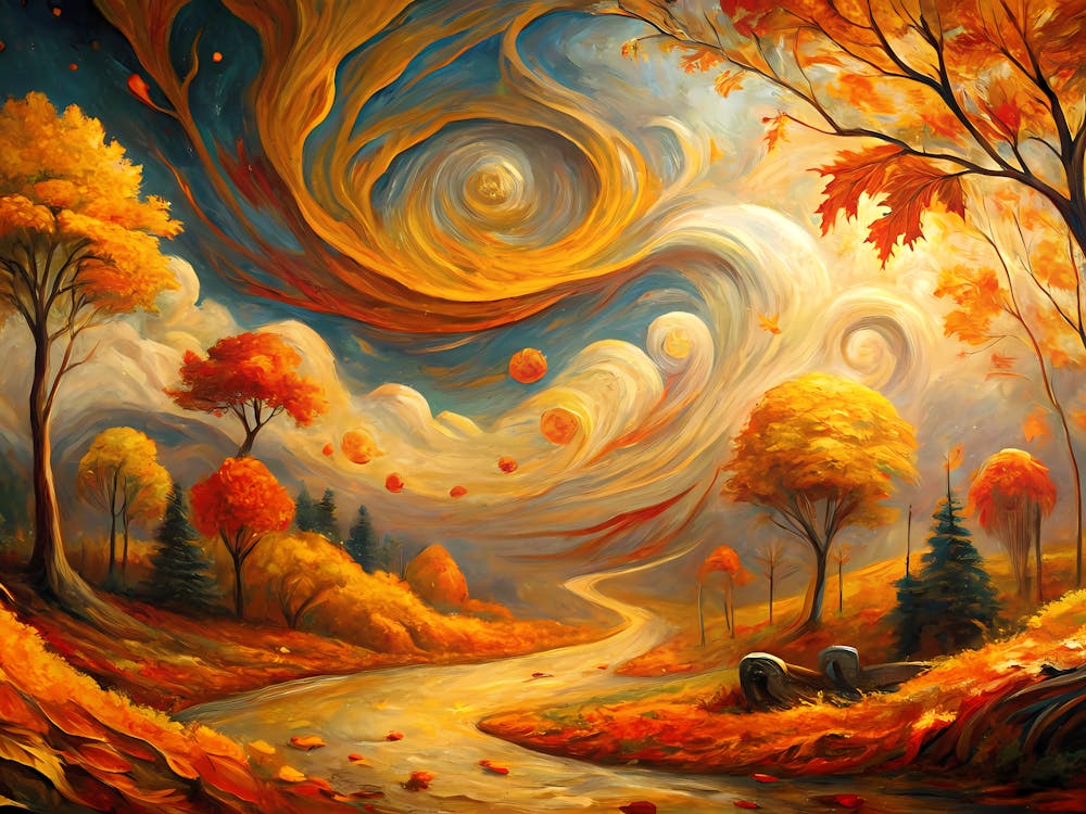 van gogh Autumn Road