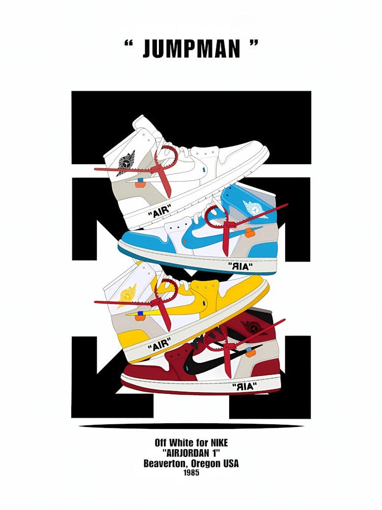 Jumpman - Off-White Air Jordan 1 - Virgil Abloh Nike Sneakers