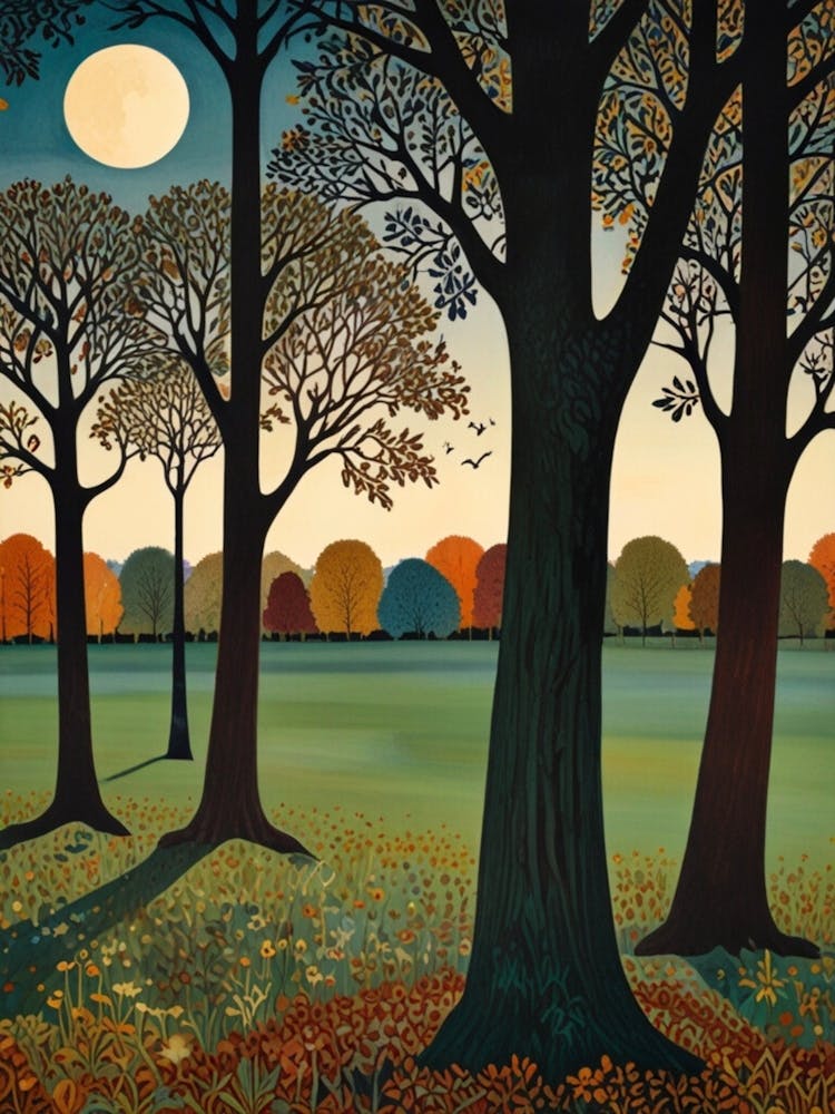 William Morris Full Moon In The Woods 7