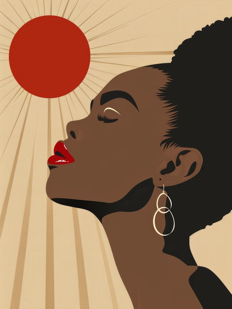 African Woman With Sun 1