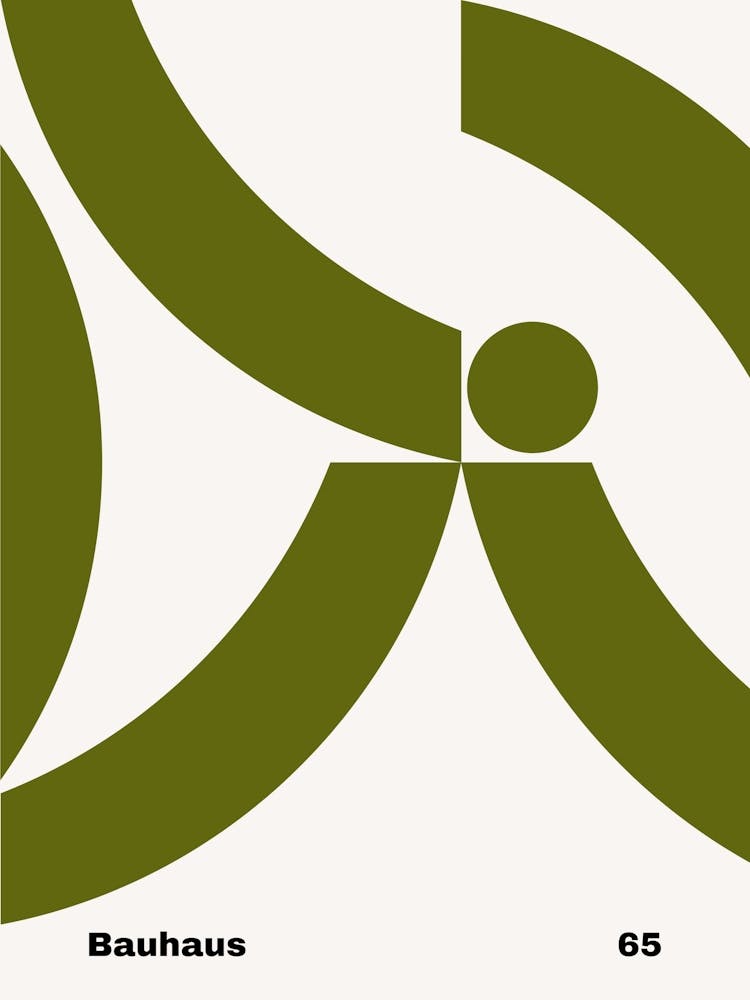 Geometric Bauhaus Poster Green 65