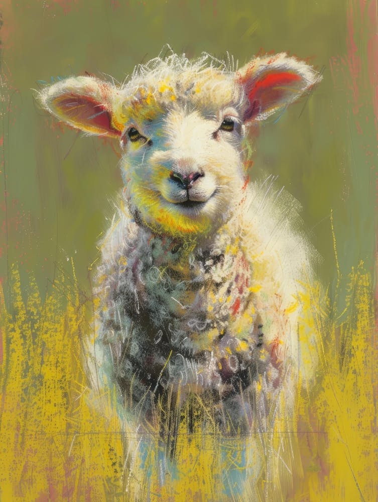 Lamb In The Grass