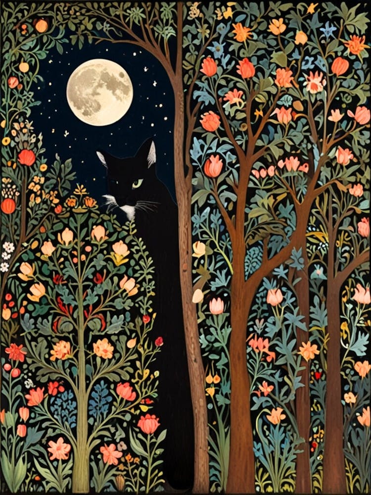 William Morris Cat In The Forest 29