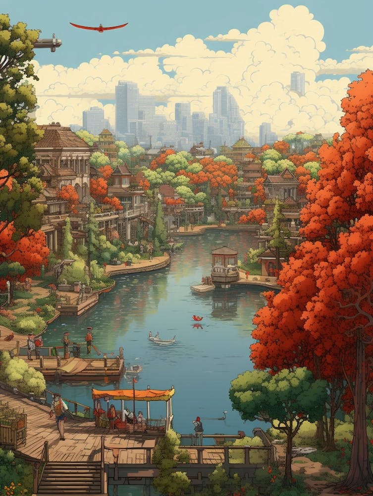 Emirgan Park Pixel Art 8