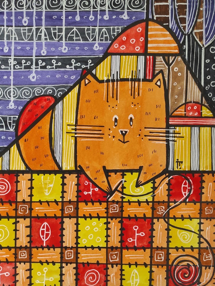 Katze in einer Decke