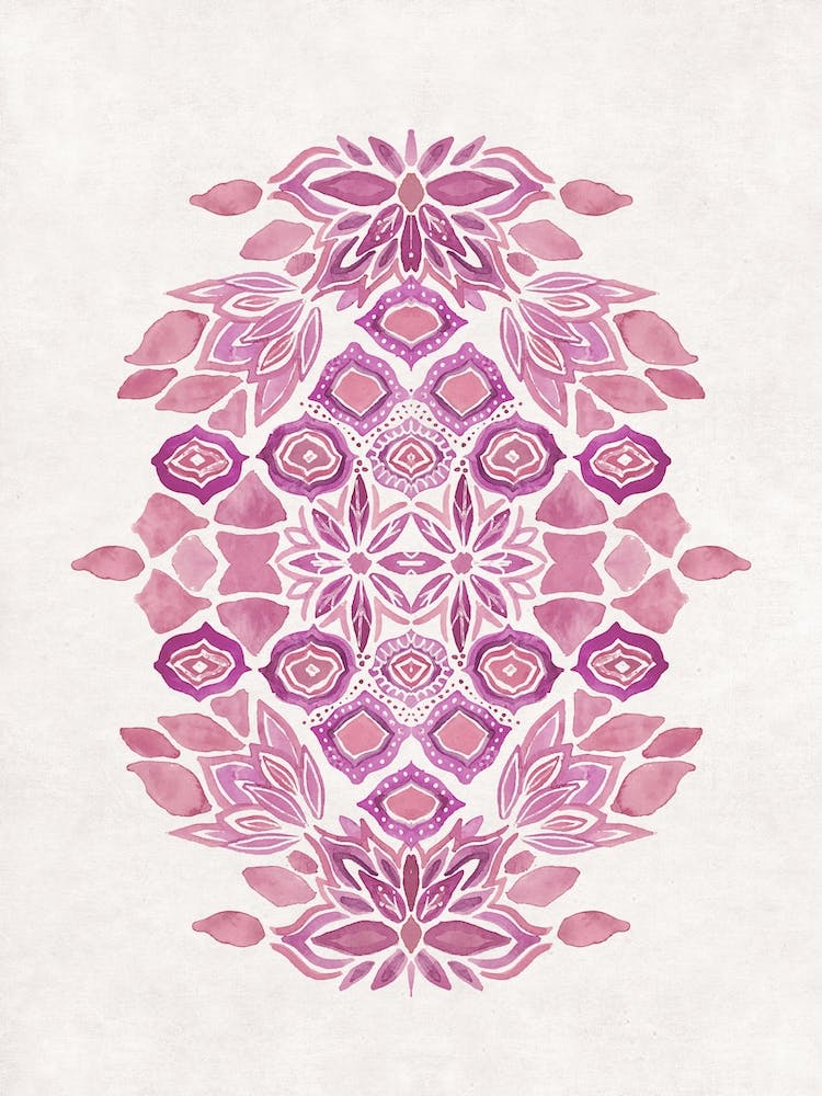 Pink Watercolour Boho Florals