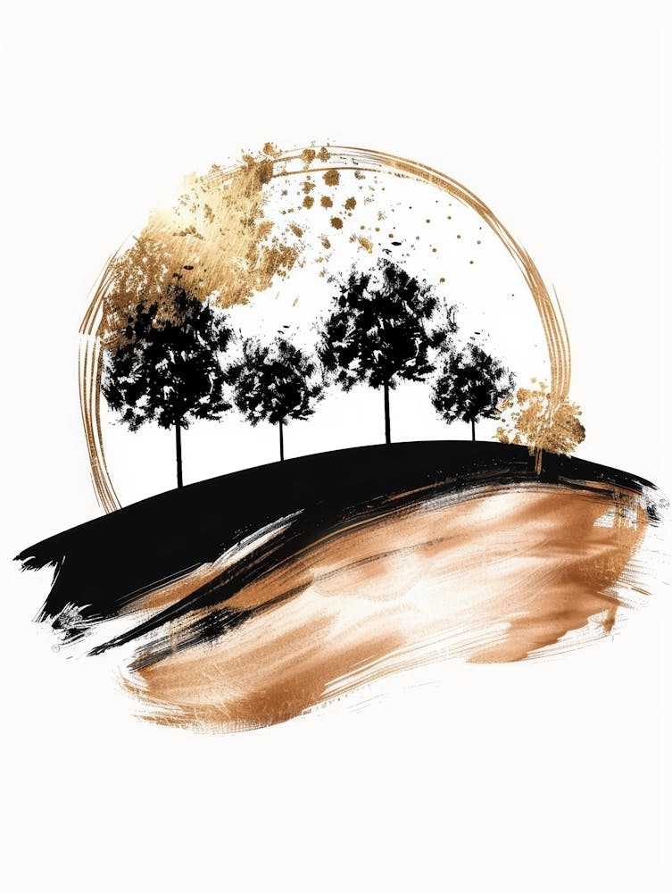 Trees On A Hill