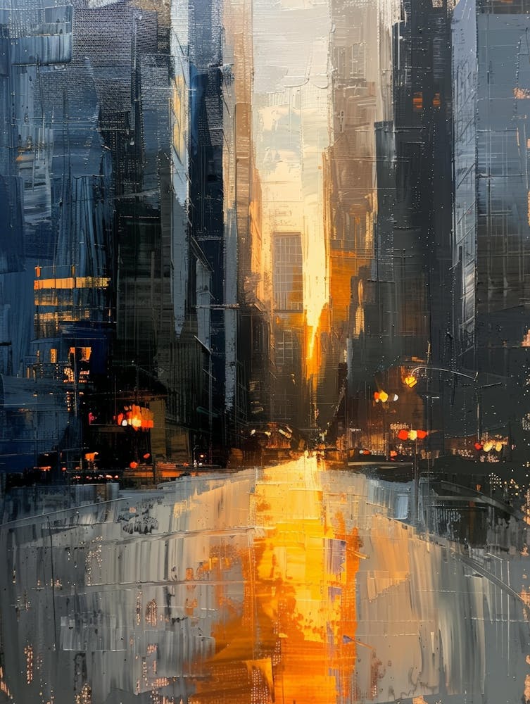 Sunset In New York City