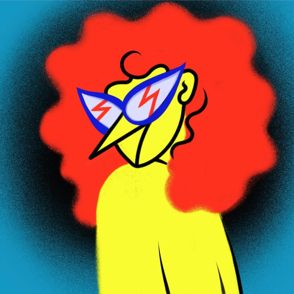 Red Hair Don'T Care Square