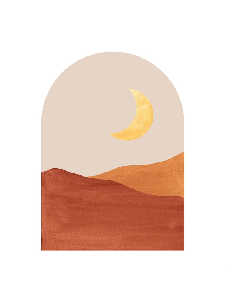 Terracotta Desert Landscape in the arch