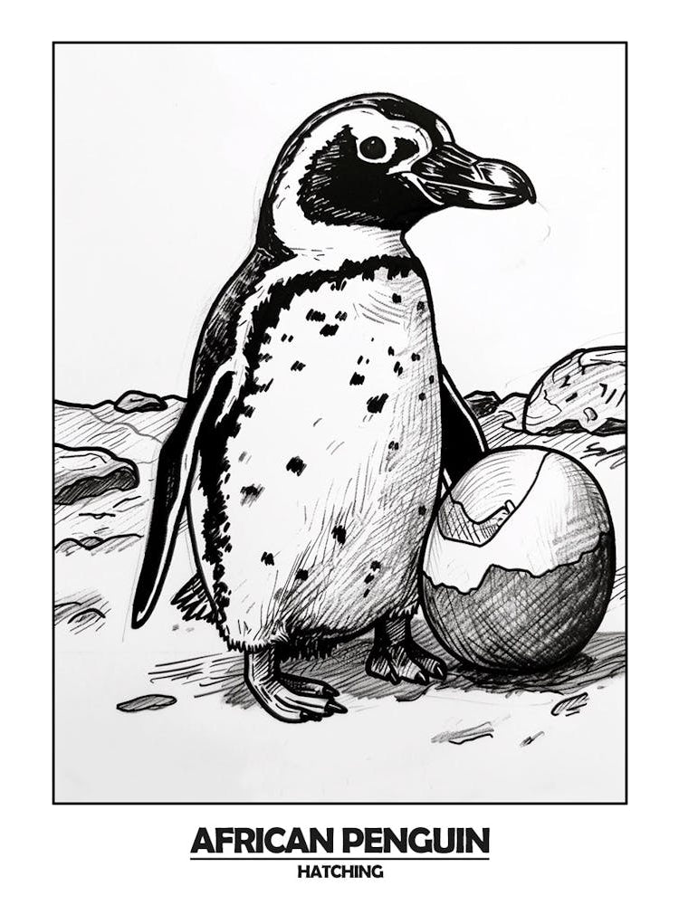 Penguin Hatching Poster 1