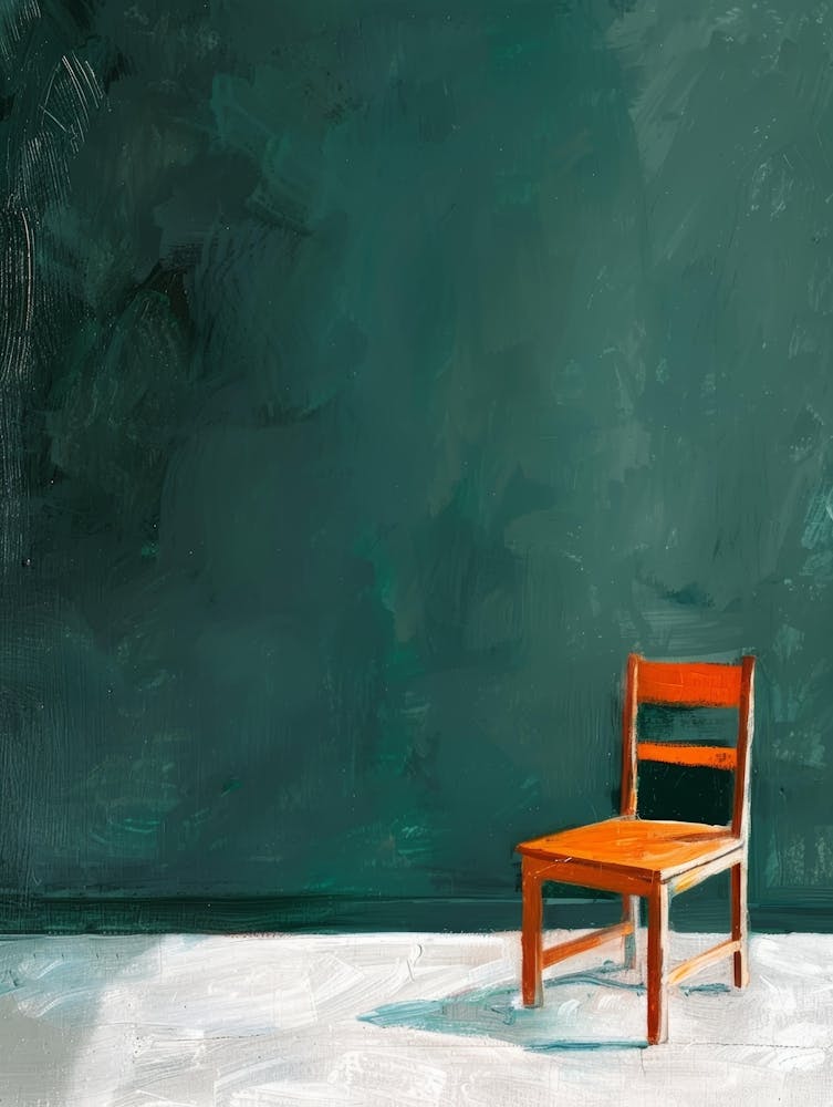 Chair In Front Of A Green Wall 1