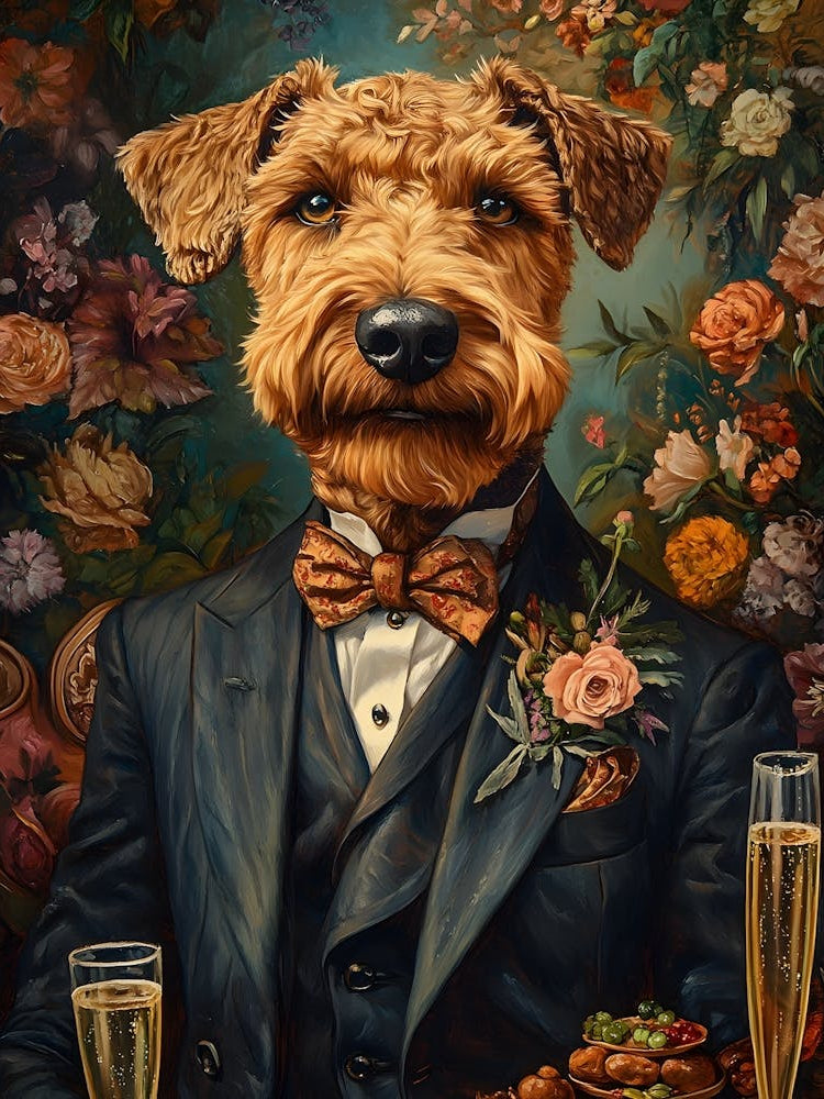 Classy Airedale At The Bar 7