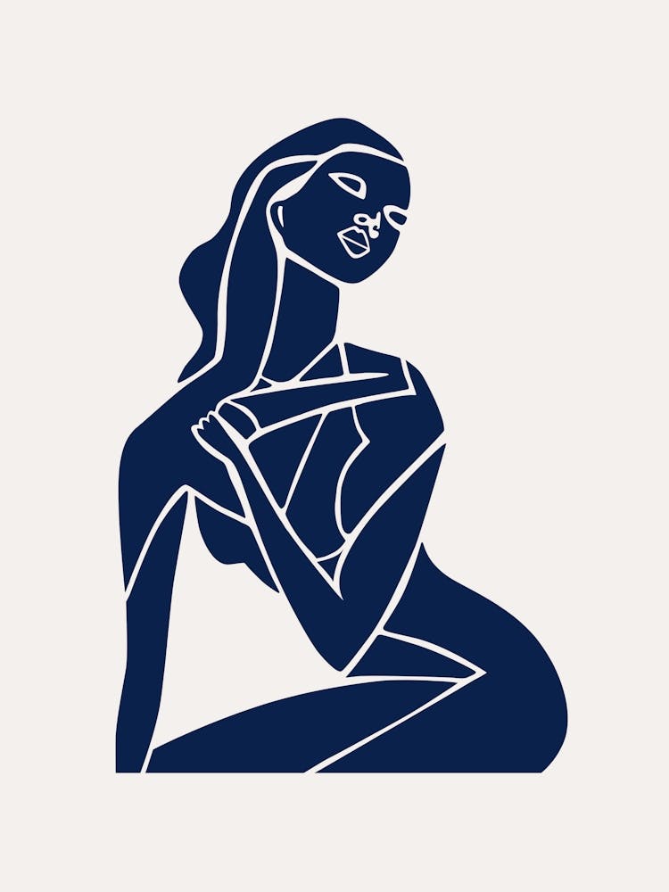 Abstract Blue Figure 1
