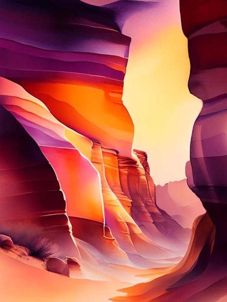 The Antelope Canyon Watercolour 3