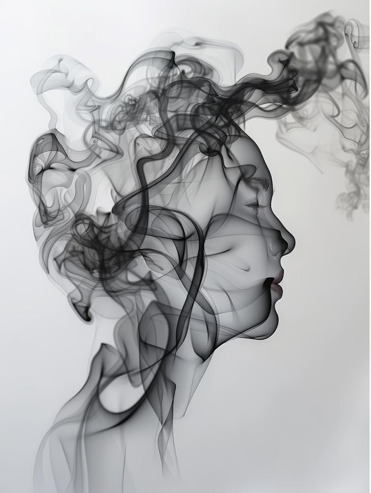 Smoke Portrait Of A Woman 4